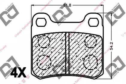 Комплект тормозных колодок DJ PARTS BP1175